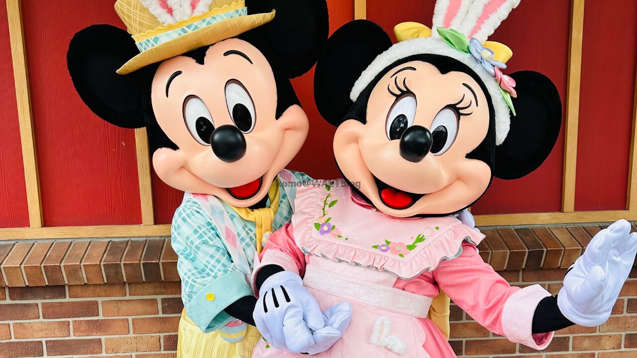 上海ディズニーランドの春イベント、イースターのグリーティング、衣装